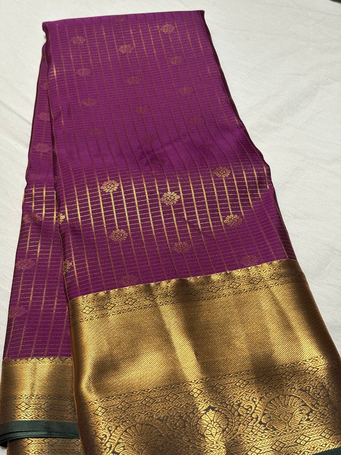 Checks with flower buttas