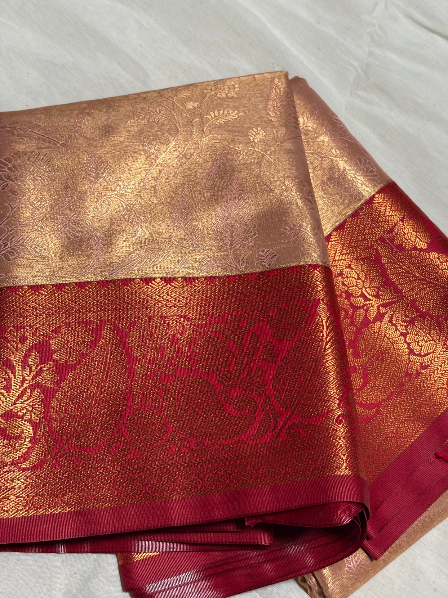 Red Art silk saree