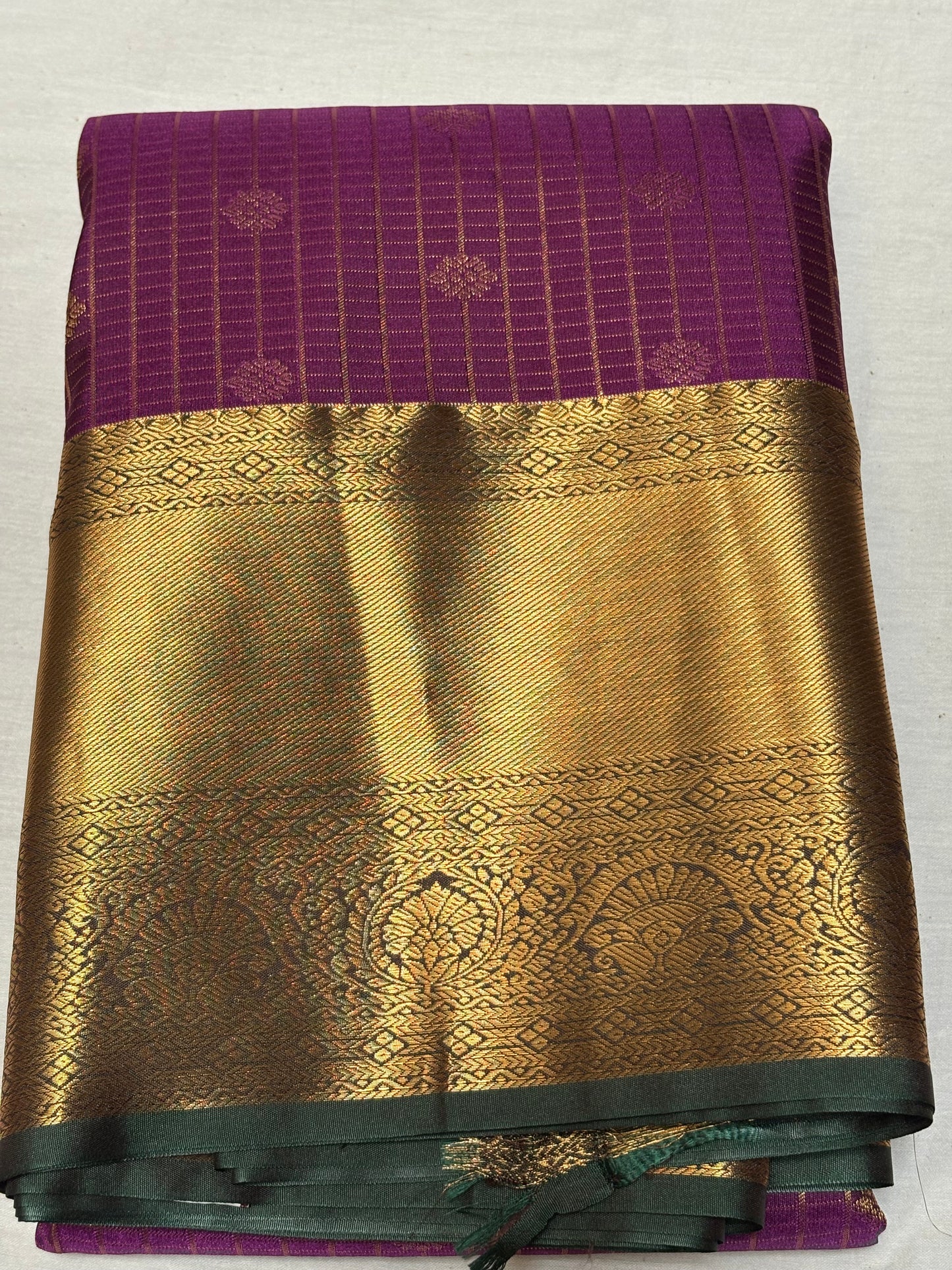 Checks with flower buttas