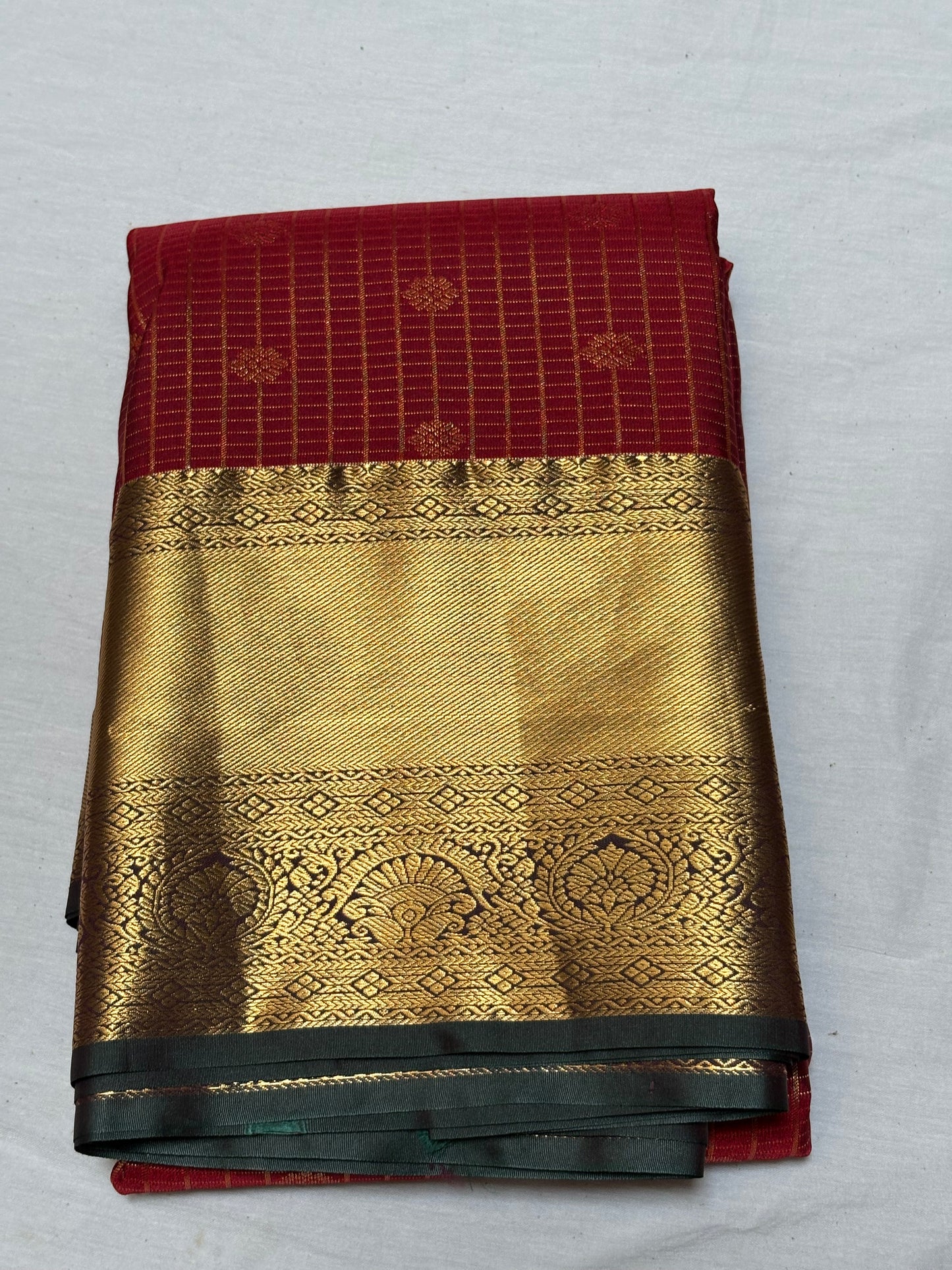 Checks with flower buttas