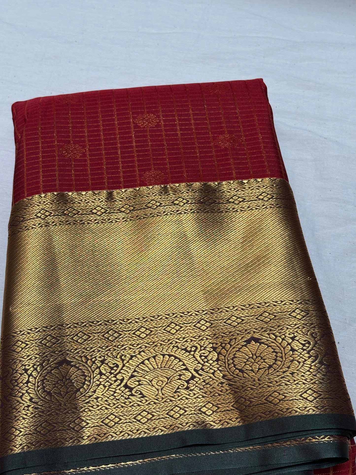 Checks with flower buttas