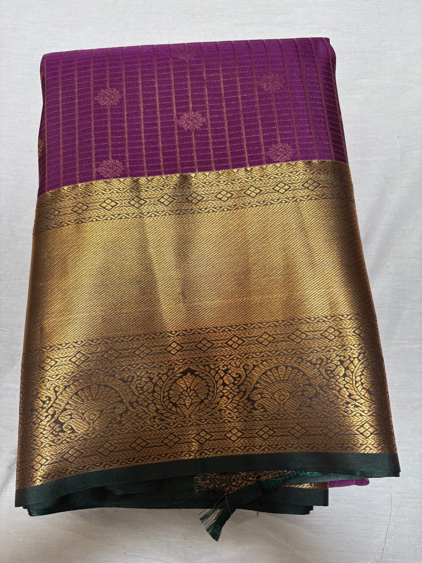 Checks with flower buttas