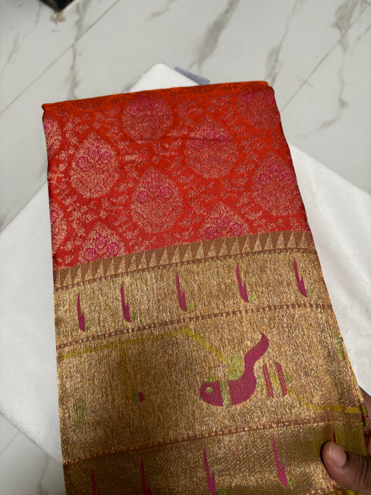 Fancy Kanjivaram silk collections Saree code:-FKSC1
